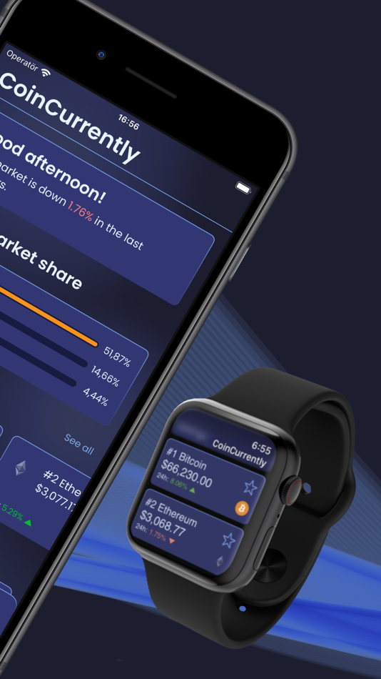 #2. CoinCurrently - Crypto Tracker (iOS) 由: Oscar Berggren