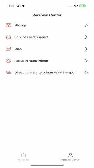Скриншот PANTUM на iPhone 4