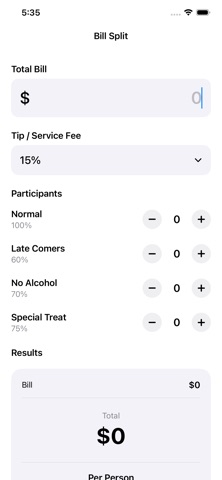 SmartSplitBill Screenshot 1 of 2