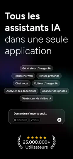 Capture d'écran de IA Chatbot Français - Genie AI sur iPhone 1