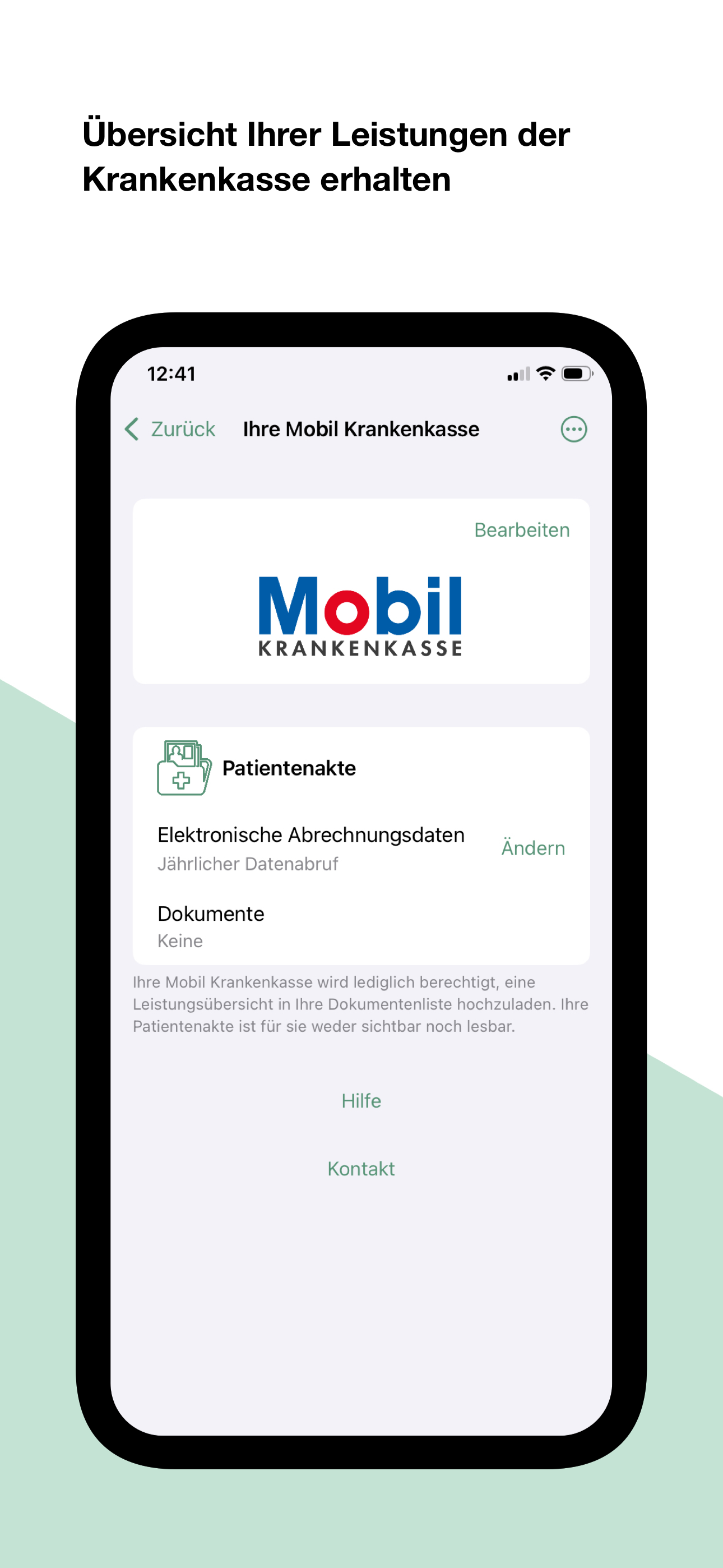 Mobil Krankenkasse - ePA