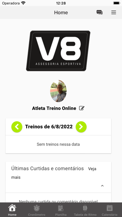 V8 Assessoria Esportiva Screenshot