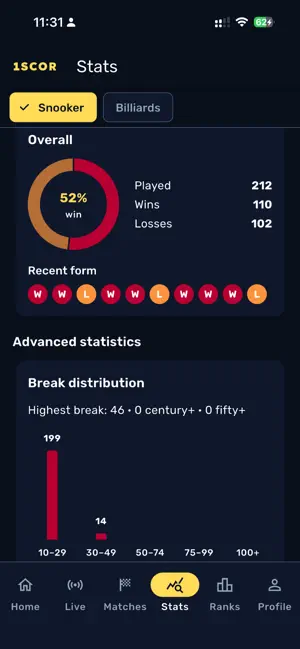 1SCOR Player App screenshot 2