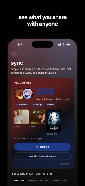 sharespot: social journal screenshot 2