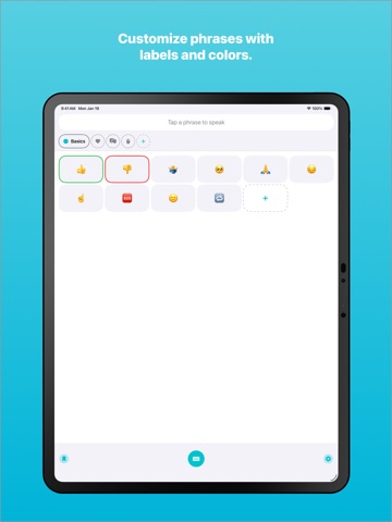SimpleSpeak AAC iPad screenshot