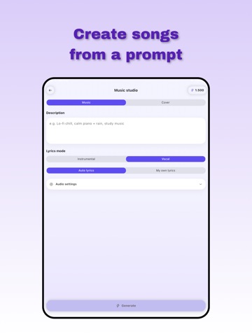 Clonic: Voice Clone & AI Cover iPad screenshot