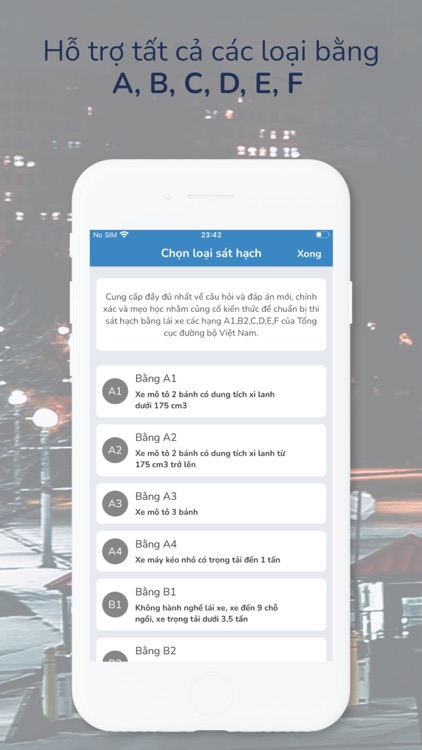 Bằng lái ô tô hạng B, C1, C