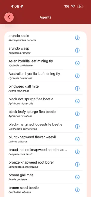 EDDMapS Biocontrol screenshot 4