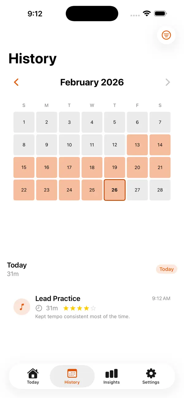 #2. Guitar Practice Log (iOS) Με: Joseph See