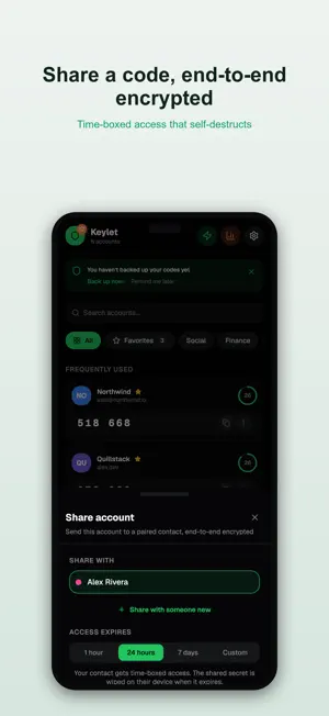 Keylet: 2FA Authenticator screenshot 4