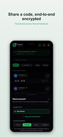 Keylet: 2FA Authenticator screenshot
