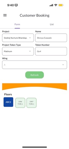 RRPL Booking iPhone screenshot