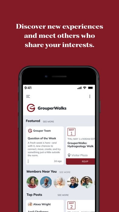Grouper Community iPhone screenshot 2 - Social Networking app
