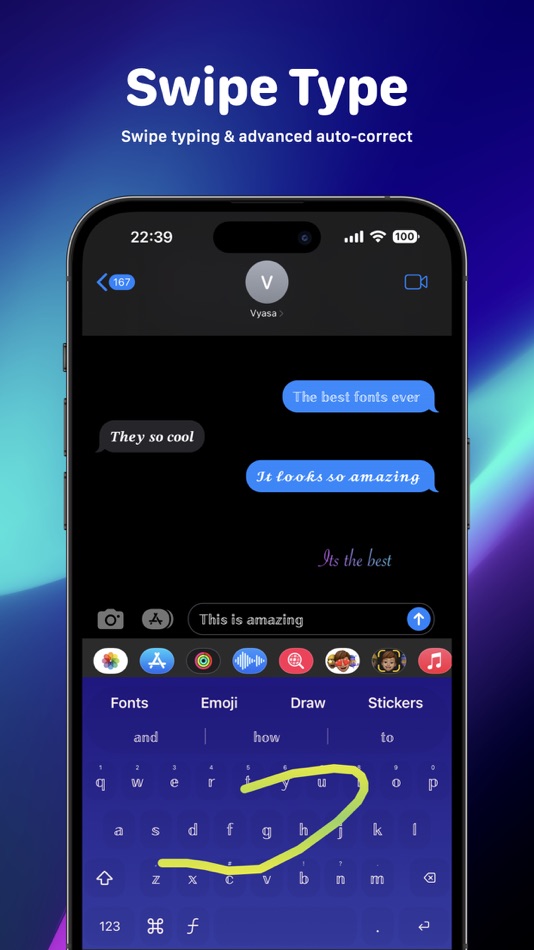#1. Fonts Keyboard AI (iOS) 由: Vyasa