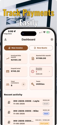 SkySubmit: Invoice Maker iPhone screenshot