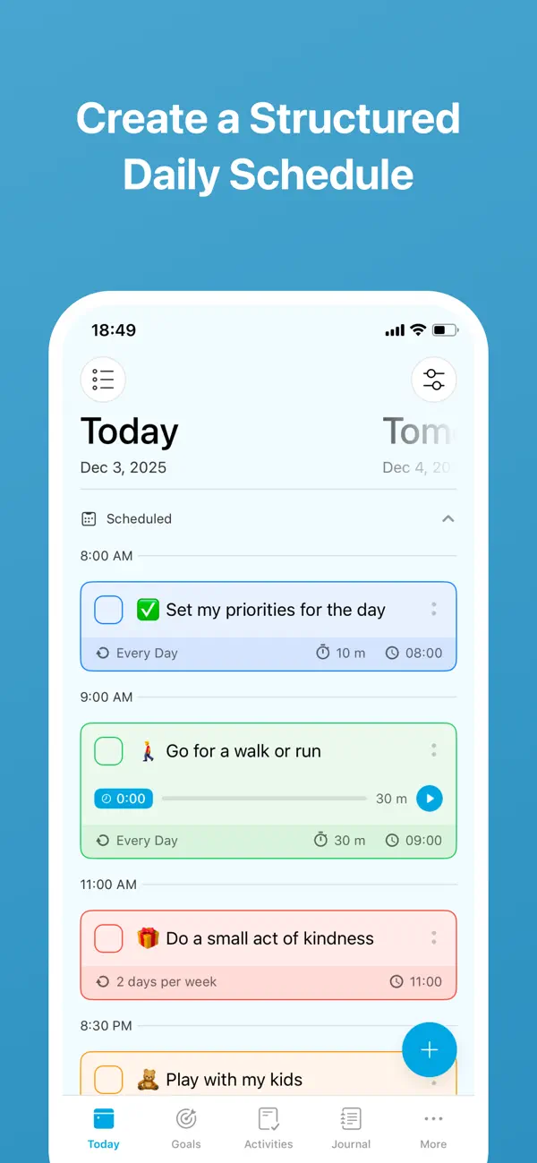 #5. Daily Goal Tracker & Planner (iOS) By: Success Wizard, Inc.