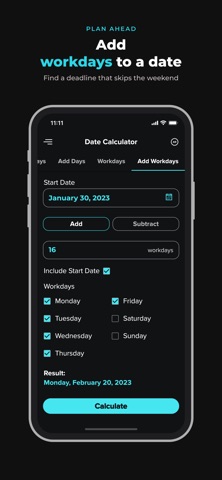 Date & Time Calculator: Days Screenshot 4 of 6