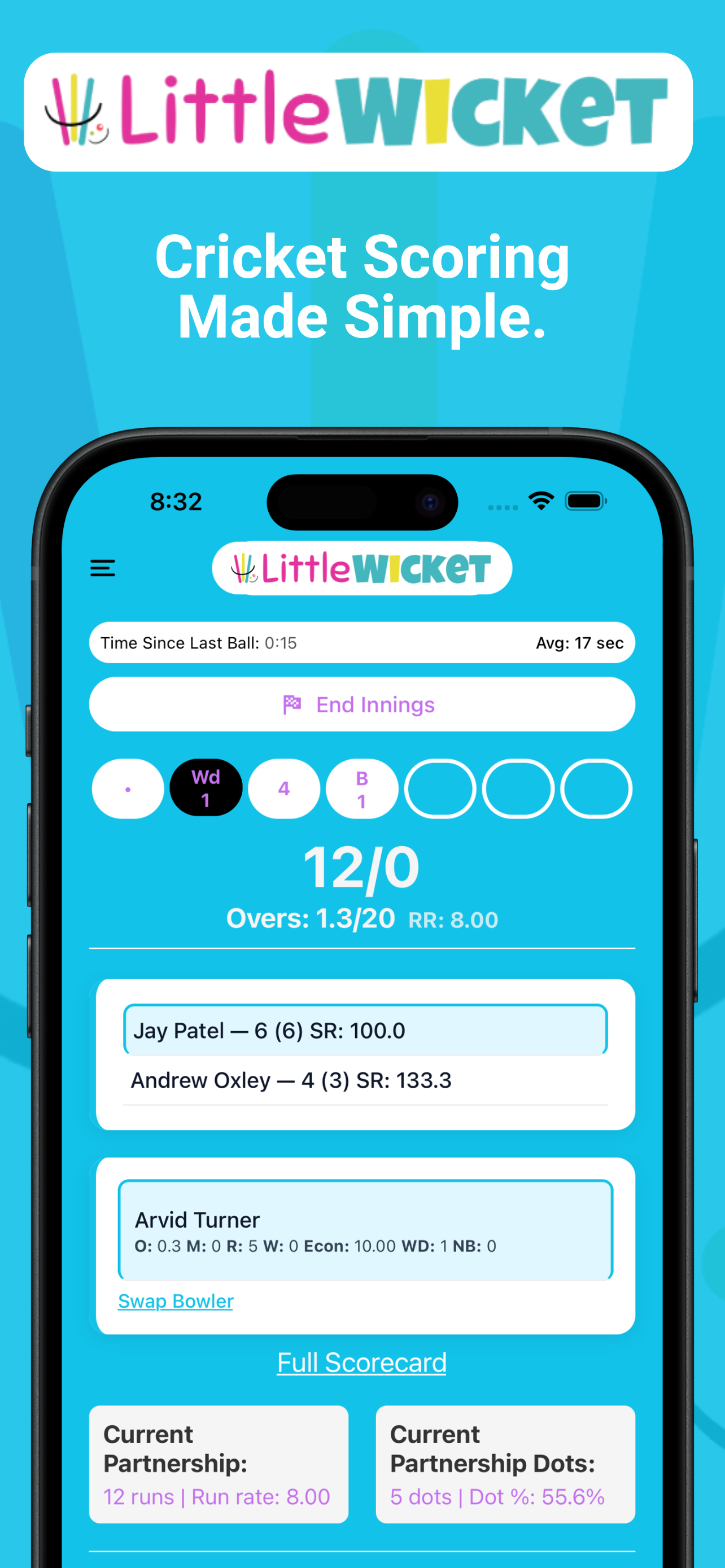 LittleWicket Cricket Scorebook