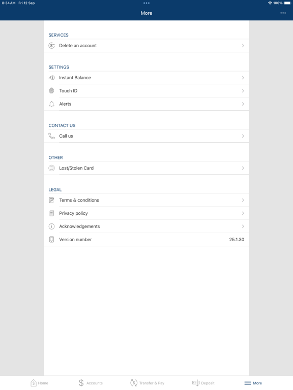 The HCB iPad screenshot 4 - Finance app