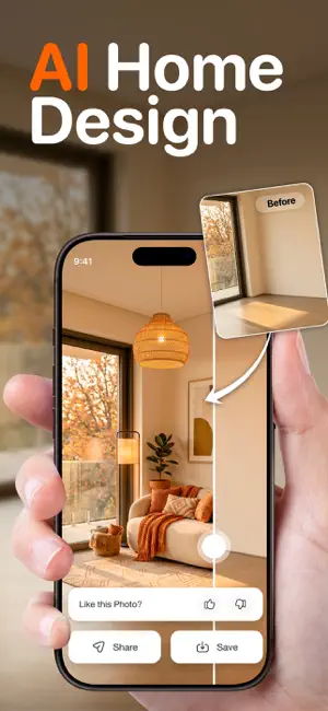 SnapHome: AI Interior Design iPhone screenshot 1