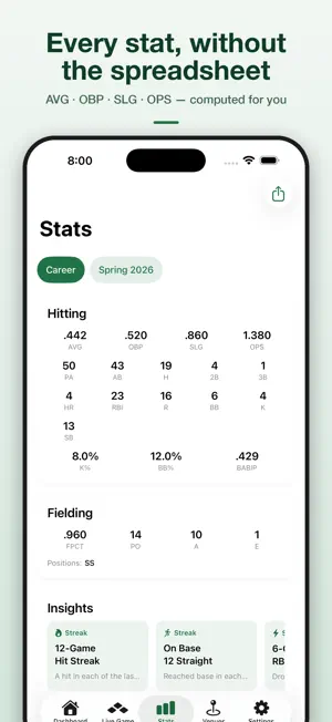 OnTheDiamond: Baseball Stats screenshot 1