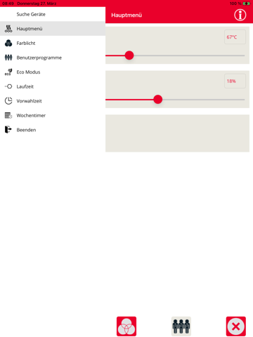 Harvia home.com4 app screenshot