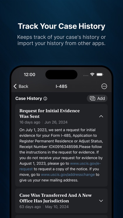 Grant: USCIS Case Tracker screenshot-3