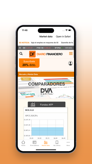 Diario Financiero Screenshot
