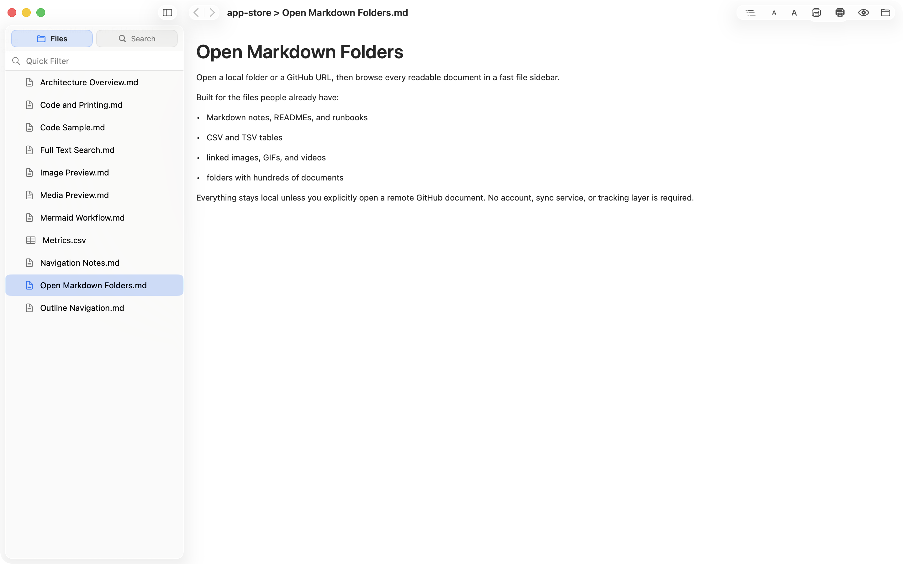Quick Markdown Viewer