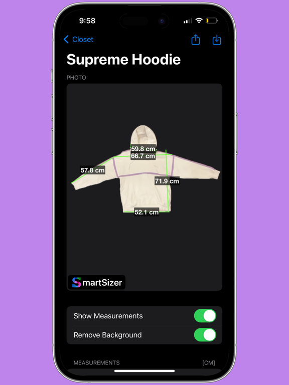 Smartsizer - Measure Clothing iPad screenshot 4 - Shopping app