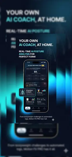 Скриншот MotionFit: AI Workout & Form на iPhone 1
