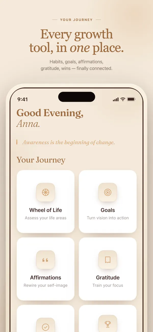 Screenshot #1 pour Brightly: Self-Improvement Hub
