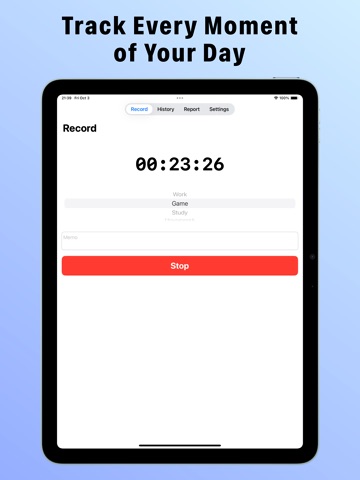 TimeLog - Track your time iPad screenshot