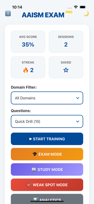 AAISM Exam Simulator PRO Screenshot 1 of 5