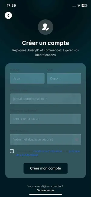 AviaryID screenshot 2