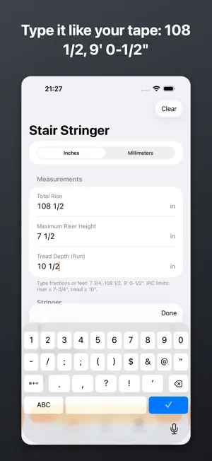 Stair Stringer Calculator Pro screenshot 4