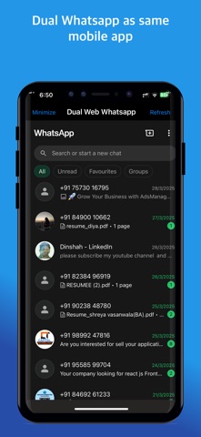 WA Chat Backup Deleted Restore screenshot