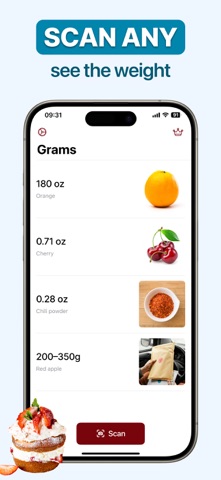 Scale for grams - weight scale screenshot