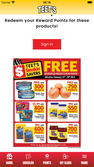 Teets Food Store Screenshot