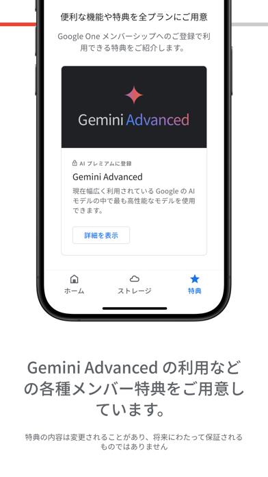 Google Oneのスクリーンショット