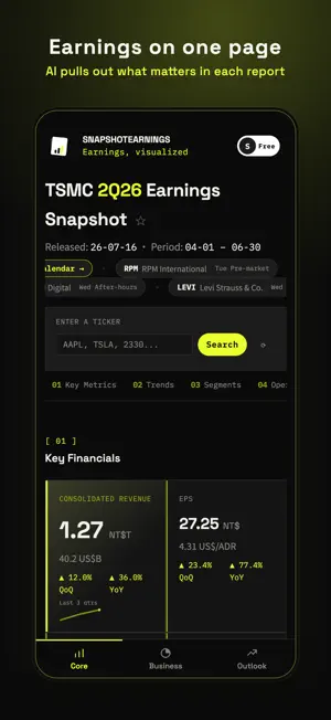 SnapshotEarnings: Stock Report screenshot 1