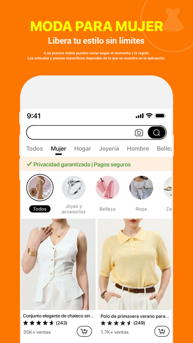 Temu: compra como millonario App Store preview screenshot 2