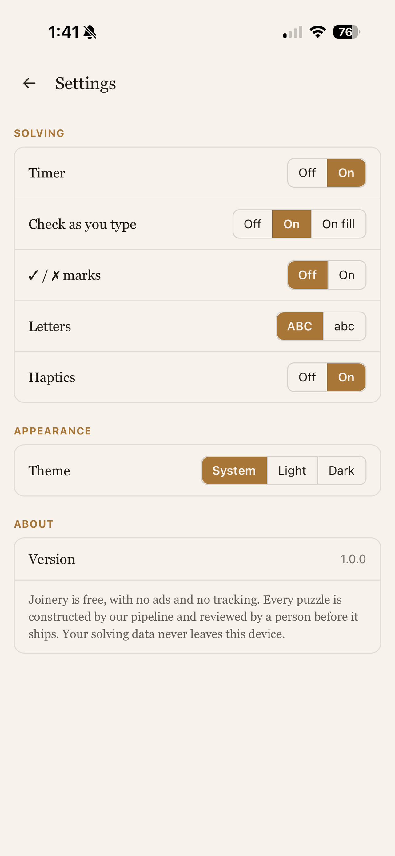 Joinery: Daily Crosswords screenshot 4