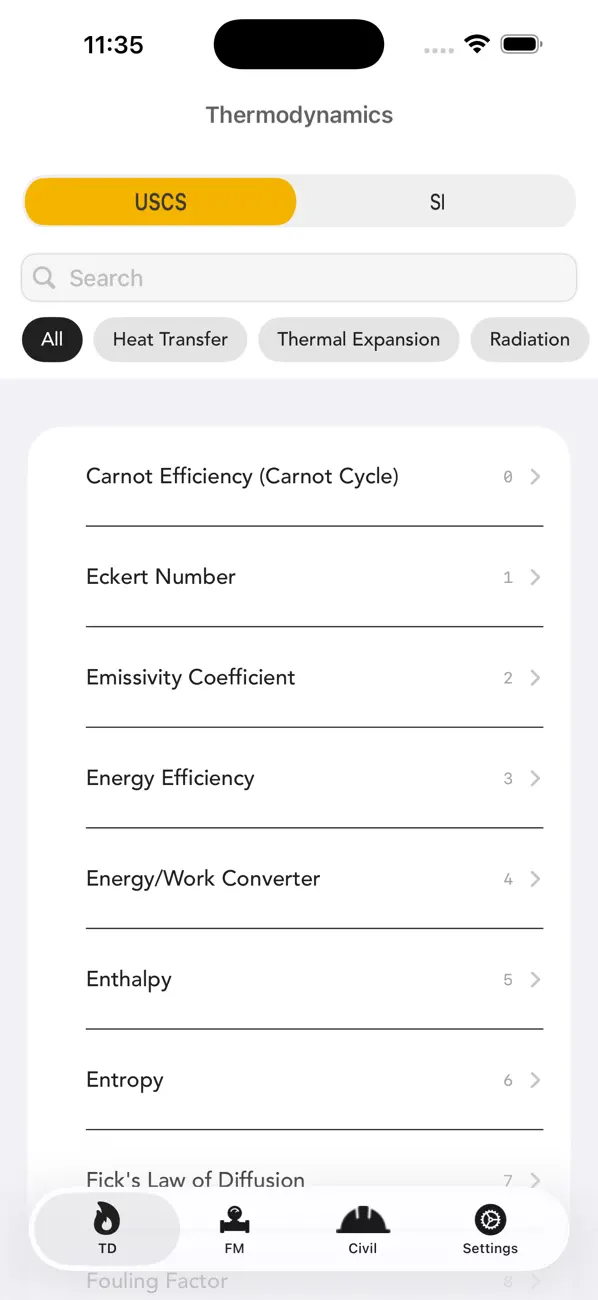 Thermodynamics Calculator screenshot