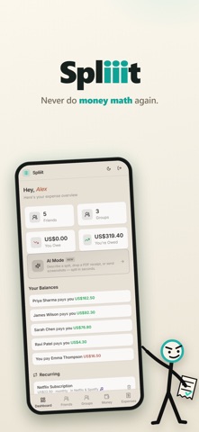 Spliiit - Split Expenses Screenshot 1 of 9