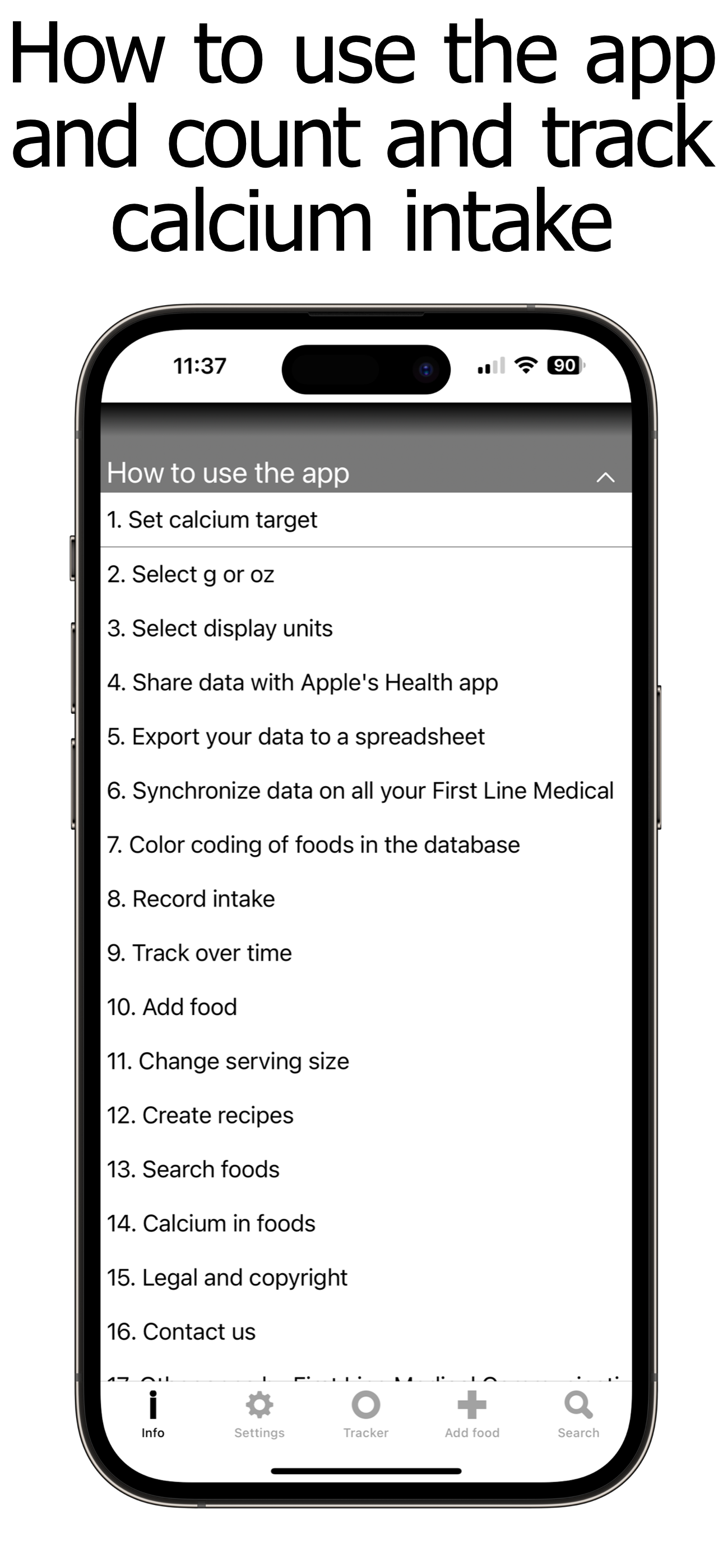 Calcium Counter and Tracker