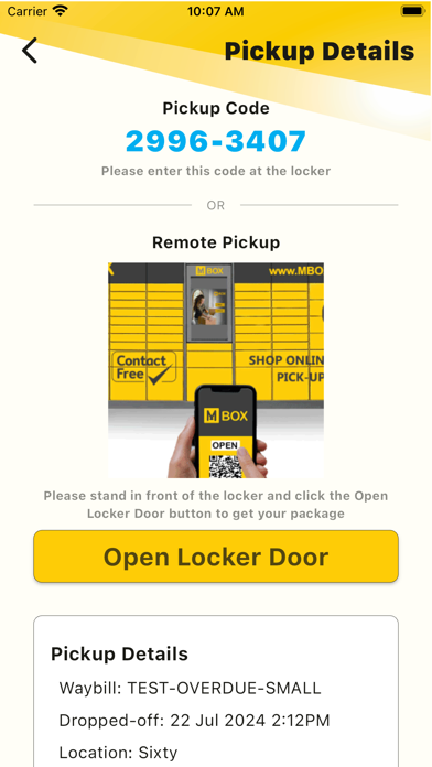 MBOX Smart Lockers Screenshot
