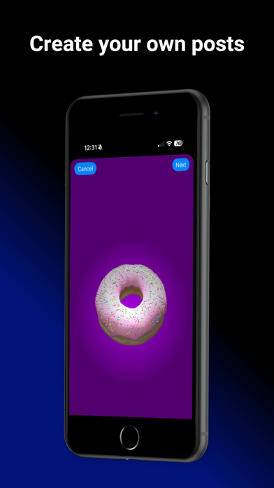 Sparlit: 3D Social Media Screenshot