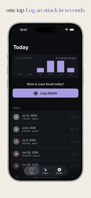 Baro – Migraine Diary screenshot 1