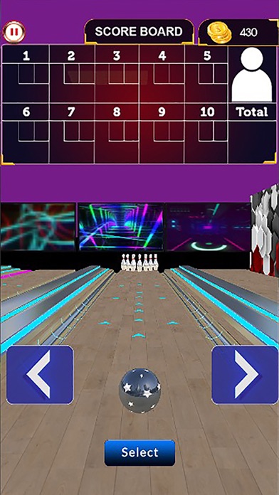 Pin Bowling Ball Strike Game Screenshot